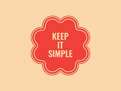 Keep It Simple badge color design graphic graphic design logo type typography