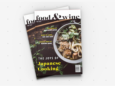 Food And Wine Cover cover food wine food photography layout magazine design