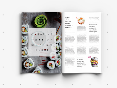 Food And Wine Spread design food photography japanese food magazine spread sushi