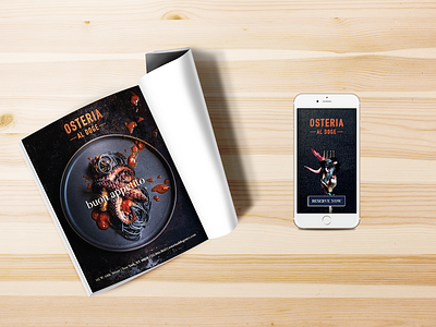 Print and digital ad for Osteria Al Doge