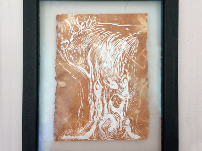 Nature Yoga Flow - Lino-Cut Print