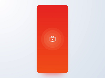 Audio Library app audio clean design gallery home screen jak libra loading screen minimal orange podcast red splash screen story ui uxdesign