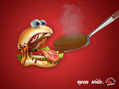 Burger Monster food food advertising graphic design photoshop