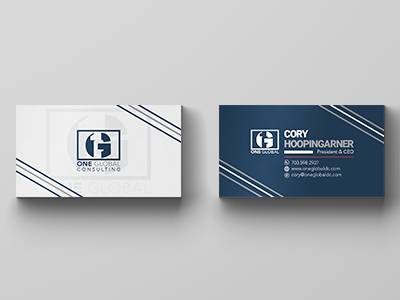 One Global Consulting Business card Design branding business cards graphic design