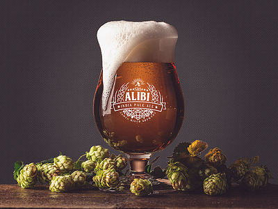 Alibi IPA Logo Mockup beer branding craft beer graphic design logo design mockups