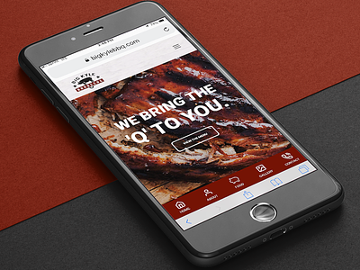 Big Kyle BBQ Mobile Mockup barbecue bbq branding food responsive design ui ux web design website