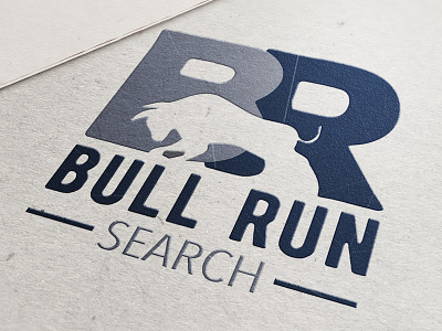 Bull Run Search Logo Mockup advertising blue ridge creative marketing brand agency brand strategy branding design graphic design logo logo design mockup recruiter