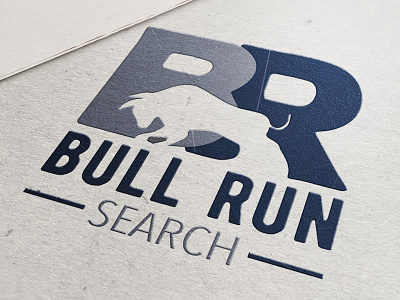 Bull Run Search Logo Mockup advertising blue ridge creative marketing brand agency brand strategy branding design graphic design logo logo design mockup recruiter