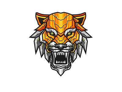 TIGERCYBER animal design illistration logo tiger