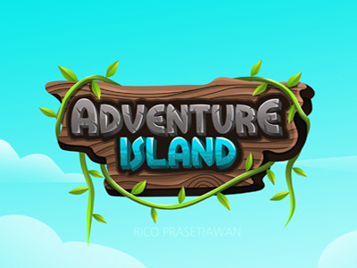adventure islad app brading game logo