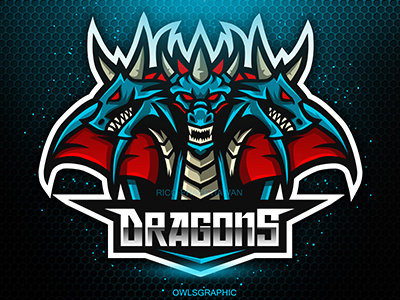 Dragons esport gaming logo mascot