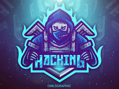 Hacking esportlogo gaming logo illistration logo