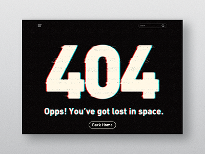 Daily UI challenge #008 — 404 page dailyui