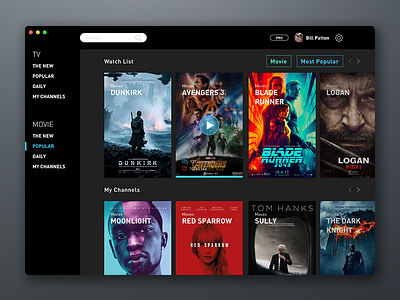 Daily UI challenge #025 — TV APP daily ui