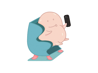 Day 06 - Couch potato challenge couch daily flatdesign graphic illustration potato taiwan