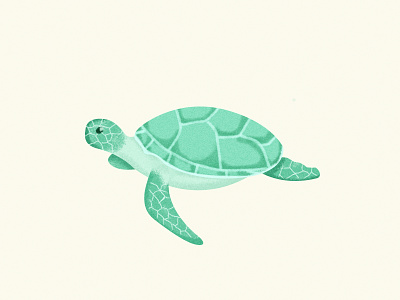 Day 14 - Green Turtle challenge daily dailychallenge design diving graphic greenturtle illustration ocean sea taiwan