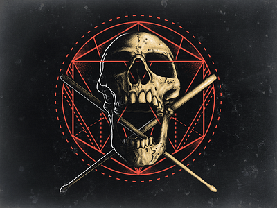 Stick Stickly bandmerch brand drumdesign drummer orbusdeadsign skull skullart skulldrawing teedesign