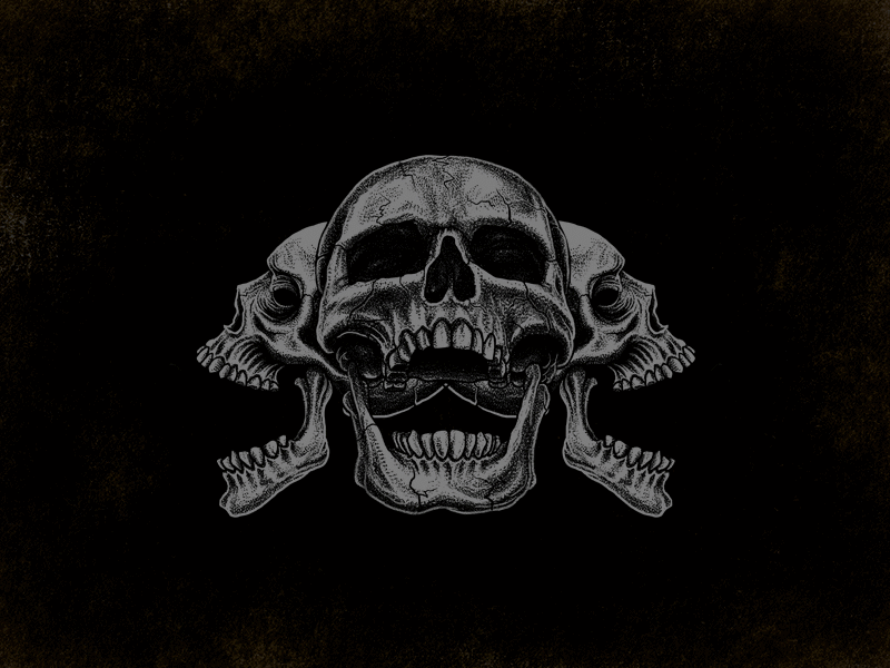 Hallowscream bandmerch drawing gothic gothskull halloween orbusdeadsign skull skullart skulldesign teedesign