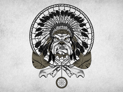 Cheyenne bandmerch bulldog clothingbrand indian nativedesign nativetshirt orbusdeadsign skulldesign teedesign