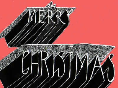 Merry Christmas illustration josh robinson merry christmas type typography