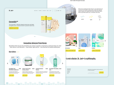 Skincare website home page design