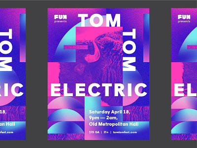 Tom Tom Electric collage design geometric layout texture type