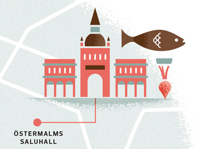 24 Hours in Stockholm illustration map stockholm texture