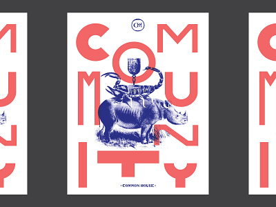 Community Poster branding collage illustration layout lettering pattern poster