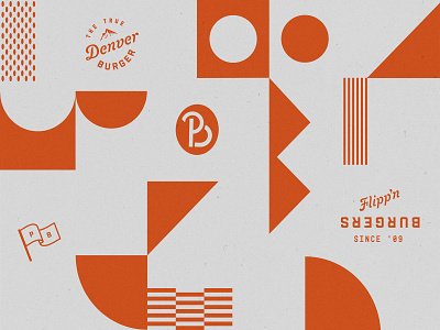 PB Pattern branding collage geometric geometry layout pattern type vector