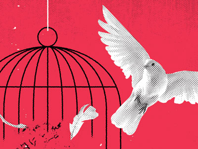 Free Bird bird cage illustration texture
