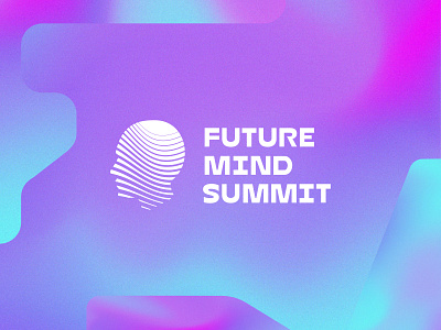 Future Mind branding design geometric gradients identity illustration layout logo pattern type