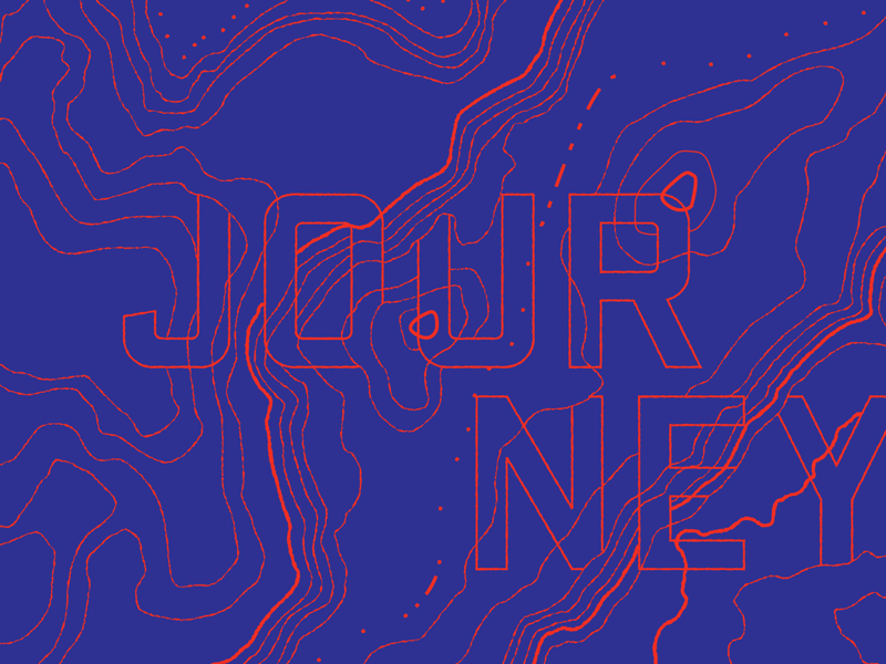 Journey texture topographic typographic