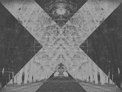 X collage geometry illustration texture