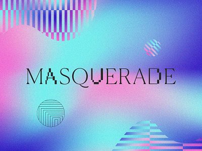 Masquerade branding design layout logo pattern type