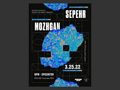 Sepehr Mozhgan collage design geometry layout pattern poster texture type