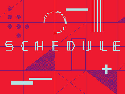 Schedule geometric layout lettering