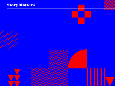 Story Matters editorial geometry illustration layout