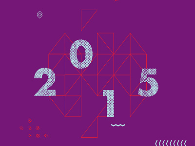 2015 annual report geometric layout print