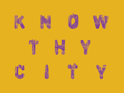 Know Thy City city collage lettering