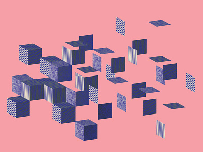 Cubes geometric layout pattern