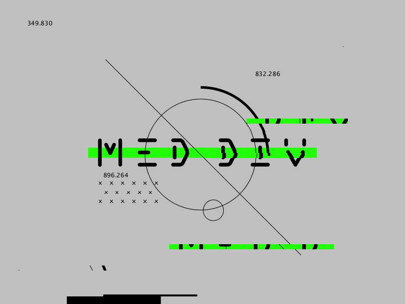 Med Div1 glitch layout lettering type