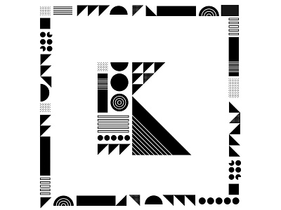 K design geometry k lettering