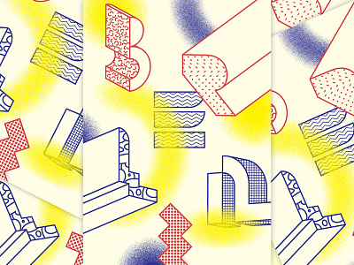 Berlin berlin geometry layout lettering poster texture