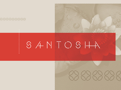 Santosha identity lettering