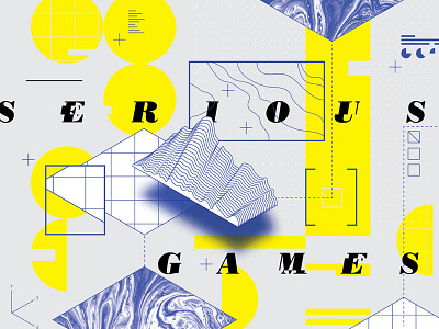 Serious Games data editorial geometry glitch layout typography