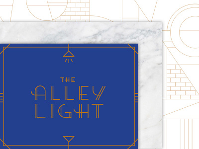 Alley Light art deco branding identity logo pattern typography word mark