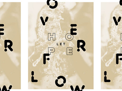 Overflow layout lettering poster type