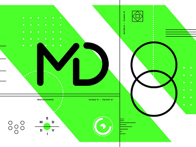 MD2 branding identity layout tech ui