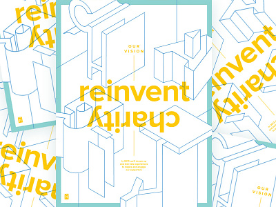 Reinvent 3d layout mission poster type