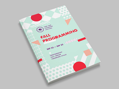 Get With The Program branding collage geometry layout pattern print program type